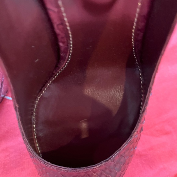 Barbour python leather blood red Sergio Rossi - Picture 11 of 14